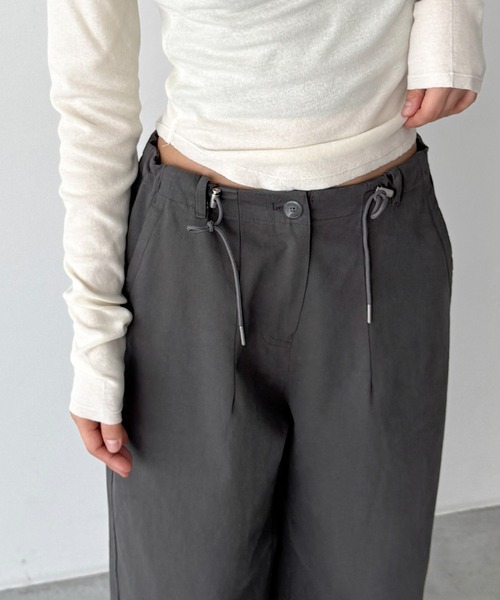 CANAL JEAN(キャナルジーン)の「El mar ベイカーワイドイージーパンツ(その他パンツ・レディース・チャコールグレー・ONE SIZE)」の4枚目の写真