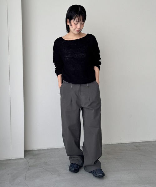 CANAL JEAN(キャナルジーン)の「El mar ベイカーワイドイージーパンツ(その他パンツ・レディース・チャコールグレー・ONE SIZE)」の11枚目の写真