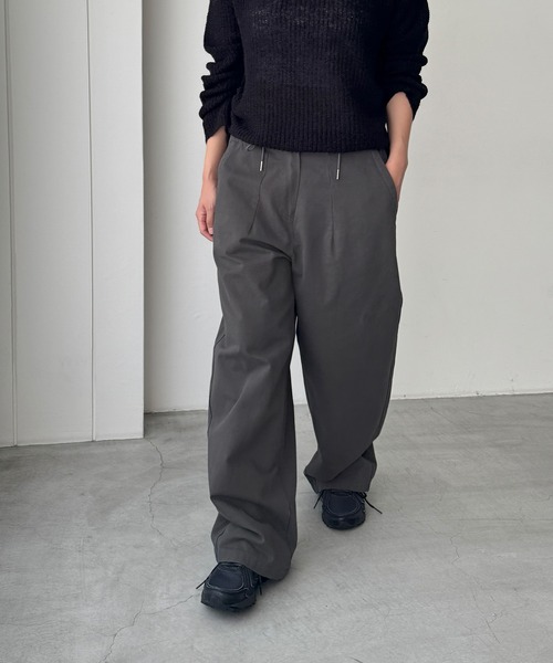 CANAL JEAN(キャナルジーン)の「El mar ベイカーワイドイージーパンツ(その他パンツ・レディース・チャコールグレー・ONE SIZE)」の13枚目の写真