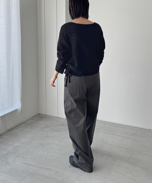 CANAL JEAN(キャナルジーン)の「El mar ベイカーワイドイージーパンツ(その他パンツ・レディース・チャコールグレー・ONE SIZE)」の14枚目の写真