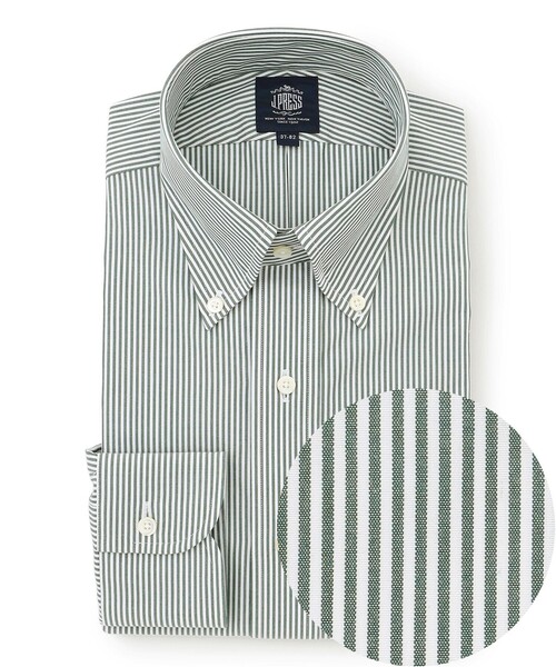 J.PRESS(ジェイプレス)の「【26年秋冬シーズン柄】【PREMIUM PLEATS / 形態安定】ピンオックス ドレスシャツ / B.D.(シャツ/ブラウス・メンズ・ダークグリーン系1/ワイン系3/ネイビー系1/ネイビー系8・首回り37cm-裄丈82cm/首回り38cm-裄丈84cm/首回り39cm-裄丈84cm/首回り40cm-裄丈85cm/首回り41cm-裄丈85cm/首回り43cm-裄丈86cm/首回り42cm-裄丈86cm)」の2枚目の写真