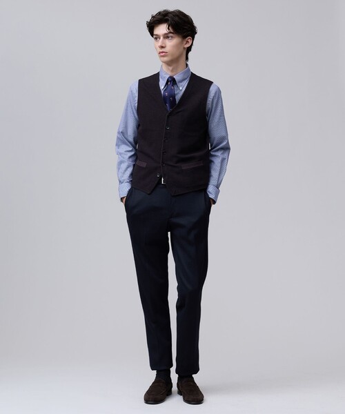 J.PRESS(ジェイプレス)の「【26年秋冬シーズン柄】【PREMIUM PLEATS / 形態安定】ピンオックス ドレスシャツ / B.D.(シャツ/ブラウス・メンズ・ダークグリーン系1/ワイン系3/ネイビー系1/ネイビー系8・首回り37cm-裄丈82cm/首回り38cm-裄丈84cm/首回り39cm-裄丈84cm/首回り40cm-裄丈85cm/首回り41cm-裄丈85cm/首回り43cm-裄丈86cm/首回り42cm-裄丈86cm)」の8枚目の写真