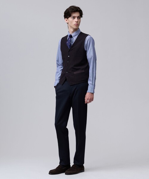 J.PRESS(ジェイプレス)の「【26年秋冬シーズン柄】【PREMIUM PLEATS / 形態安定】ピンオックス ドレスシャツ / B.D.(シャツ/ブラウス・メンズ・ダークグリーン系1/ワイン系3/ネイビー系1/ネイビー系8・首回り37cm-裄丈82cm/首回り38cm-裄丈84cm/首回り39cm-裄丈84cm/首回り40cm-裄丈85cm/首回り41cm-裄丈85cm/首回り43cm-裄丈86cm/首回り42cm-裄丈86cm)」の10枚目の写真