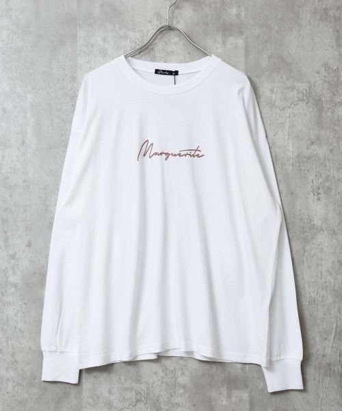 SHISKY(シスキー)の「プリント/刺繍 BIGロンT(Tシャツ/カットソー・メンズ・ブラック/ネイビー/オフホワイト/チャコールグレー/オートミール/杢グレー/ピンク/ホワイト系1/ホワイト系2/ホワイト系3/ホワイト系4/ブラック系1/ブラック系2/ブラック系3/ブラック系4/ブラック系5/ライトグレー系1/グレー系1/グレー系2/アイボリー系1/アイボリー系2/ネイビー系1/ネイビー系2/ピンク系1・M/L/XL)」の2枚目の写真
