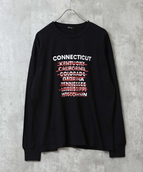 SHISKY(シスキー)の「プリント/刺繍 BIGロンT(Tシャツ/カットソー・メンズ・ブラック/ネイビー/オフホワイト/チャコールグレー/オートミール/杢グレー/ピンク/ホワイト系1/ホワイト系2/ホワイト系3/ホワイト系4/ブラック系1/ブラック系2/ブラック系3/ブラック系4/ブラック系5/ライトグレー系1/グレー系1/グレー系2/アイボリー系1/アイボリー系2/ネイビー系1/ネイビー系2/ピンク系1・M/L/XL)」の6枚目の写真