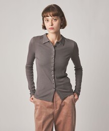 <Steven Alan>ウール リブ ポロエリ カーディガン