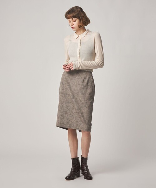 Steven Alan(スティーブンアラン)の「<Steven Alan>ウール リブ ポロエリ カーディガン(カーディガン/ボレロ・レディース・グレー系/ブラック/オフホワイト・FREE)」の6枚目の写真