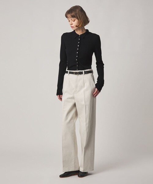 Steven Alan(スティーブンアラン)の「<Steven Alan>ウール リブ ポロエリ カーディガン(カーディガン/ボレロ・レディース・グレー系/ブラック/オフホワイト・FREE)」の8枚目の写真