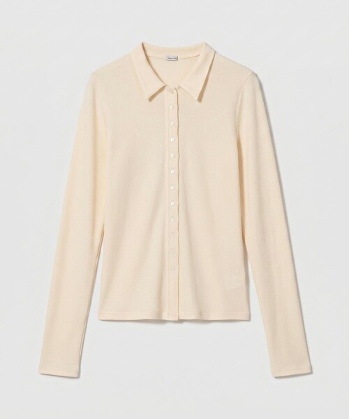 Steven Alan(スティーブンアラン)の「<Steven Alan>ウール リブ ポロエリ カーディガン(カーディガン/ボレロ・レディース・グレー系/ブラック/オフホワイト・FREE)」の13枚目の写真