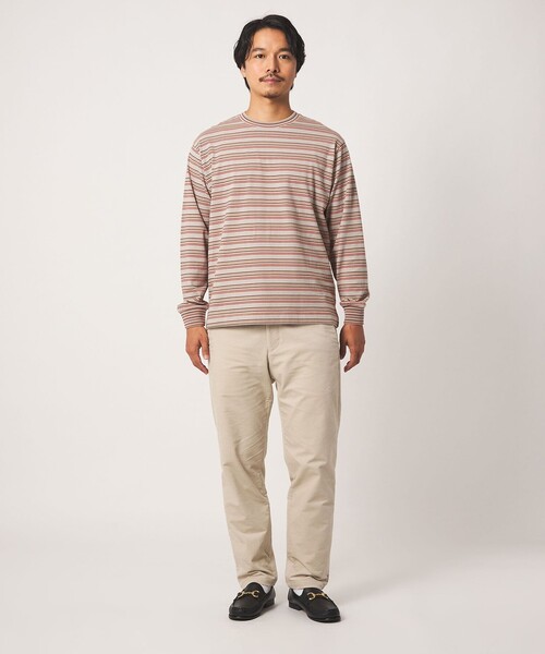 A DAY IN THE LIFE UNITED ARROWS(アデイインザライフユナイテッドアローズ)の「ラスティック ボーダーカットソー<A DAY IN THE LIFE>(Tシャツ/カットソー・メンズ・パープル/オレンジ・L/M)」の4枚目の写真