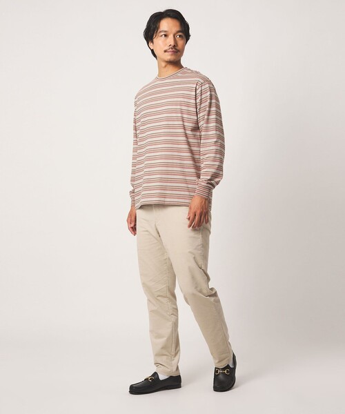 A DAY IN THE LIFE UNITED ARROWS(アデイインザライフユナイテッドアローズ)の「ラスティック ボーダーカットソー<A DAY IN THE LIFE>(Tシャツ/カットソー・メンズ・パープル/オレンジ・L/M)」の5枚目の写真