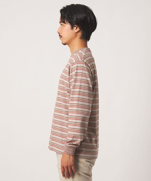 A DAY IN THE LIFE UNITED ARROWS(アデイインザライフユナイテッドアローズ)の「ラスティック ボーダーカットソー<A DAY IN THE LIFE>(Tシャツ/カットソー・メンズ・パープル/オレンジ・L/M)」の10枚目の写真