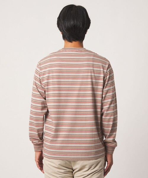 A DAY IN THE LIFE UNITED ARROWS(アデイインザライフユナイテッドアローズ)の「ラスティック ボーダーカットソー<A DAY IN THE LIFE>(Tシャツ/カットソー・メンズ・パープル/オレンジ・L/M)」の11枚目の写真