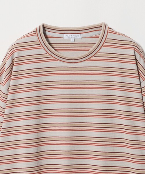 A DAY IN THE LIFE UNITED ARROWS(アデイインザライフユナイテッドアローズ)の「ラスティック ボーダーカットソー<A DAY IN THE LIFE>(Tシャツ/カットソー・メンズ・パープル/オレンジ・L/M)」の18枚目の写真
