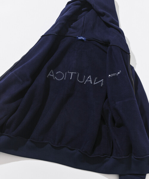 NAUTICA(ノーティカ)の「NAUTICA/ノーティカ NYC ロゴZIP HOODIE/ジップフーディー(パーカー・レディース・ネイビー/ライトグレー・フリ-)」の12枚目の写真