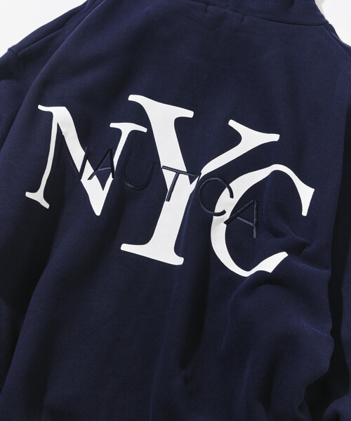 NAUTICA(ノーティカ)の「NAUTICA/ノーティカ NYC ロゴZIP HOODIE/ジップフーディー(パーカー・レディース・ネイビー/ライトグレー・フリ-)」の14枚目の写真