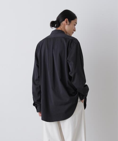 Y（ワイ）の「Ｙ /  [UNISEX] ORGANIC COTTON WASHER SATIN BD SHIRT（シャツ/ブラウス・メンズ・ネイビー/ホワイト・LARGE/MEDIUM）」の8枚目の写真