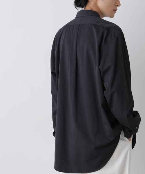 Y（ワイ）の「Ｙ /  [UNISEX] ORGANIC COTTON WASHER SATIN BD SHIRT（シャツ/ブラウス・メンズ・ネイビー/ホワイト・LARGE/MEDIUM）」の10枚目の写真