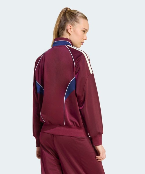 adidas(アディダス)の「スタジアム トリコット ルーズフィット トラックトップ / ジャージ / アディダス adidas(ジャージ・レディース・レッド・XX-LARGE/LARGE/MEDIUM/SMALL/X-LARGE/X-SMALL)」の2枚目の写真