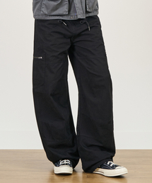 WASHED CURB CARGOパンツ (BLACK)