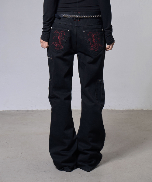 FANCY CLUB(ファンシークラブ)の「STITCH コットン カーゴパンツ (BLACK) F26ZD466(その他パンツ・レディース・その他・SMALL/MEDIUM)」の1枚目の写真