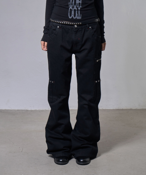 FANCY CLUB(ファンシークラブ)の「STITCH コットン カーゴパンツ (BLACK) F26ZD466(その他パンツ・レディース・その他・SMALL/MEDIUM)」の2枚目の写真