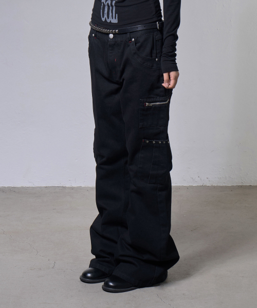 FANCY CLUB(ファンシークラブ)の「STITCH コットン カーゴパンツ (BLACK) F26ZD466(その他パンツ・レディース・その他・SMALL/MEDIUM)」の3枚目の写真