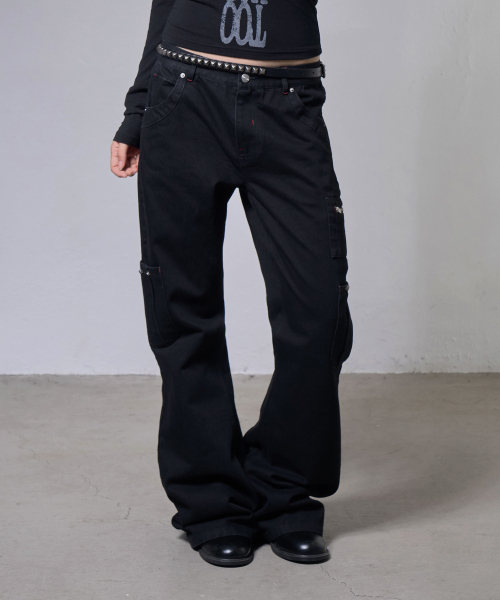 FANCY CLUB(ファンシークラブ)の「STITCH コットン カーゴパンツ (BLACK) F26ZD466(その他パンツ・レディース・その他・SMALL/MEDIUM)」の4枚目の写真