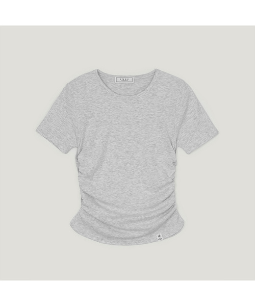 TWEE(トゥウィー)の「グレートスリムシャーリング半袖Tシャツ(Tシャツ/カットソー・レディース・ライトグレー/ブラック/アイボリー・FREE)」の3枚目の写真