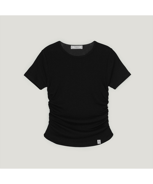 TWEE(トゥウィー)の「グレートスリムシャーリング半袖Tシャツ(Tシャツ/カットソー・レディース・ライトグレー/ブラック/アイボリー・FREE)」の2枚目の写真