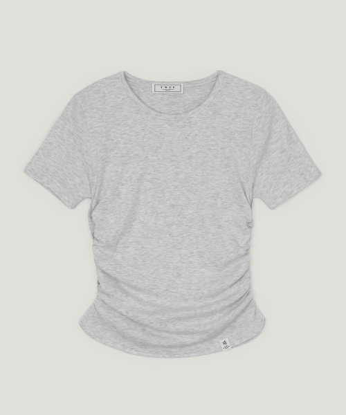 TWEE(トゥウィー)の「グレートスリムシャーリング半袖Tシャツ(Tシャツ/カットソー・レディース・ライトグレー/ブラック/アイボリー・FREE)」の8枚目の写真