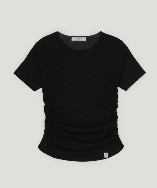 TWEE(トゥウィー)の「グレートスリムシャーリング半袖Tシャツ(Tシャツ/カットソー・レディース・ライトグレー/ブラック/アイボリー・FREE)」の9枚目の写真
