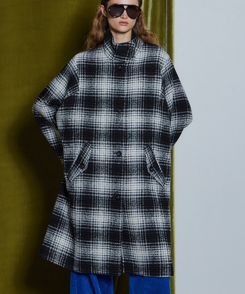 MAISON SPECIAL(メゾンスペシャル)の「【26WINTER PRE-ORDER】Cape Coat/ケープコート(その他アウター・レディース・チャコールグレー/マルチ・FREE)」の4枚目の写真