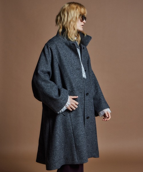 MAISON SPECIAL(メゾンスペシャル)の「【26WINTER PRE-ORDER】Cape Coat/ケープコート(その他アウター・レディース・チャコールグレー/マルチ・FREE)」の8枚目の写真