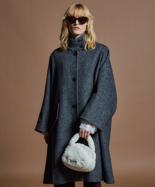 MAISON SPECIAL(メゾンスペシャル)の「【26WINTER PRE-ORDER】Cape Coat/ケープコート(その他アウター・レディース・チャコールグレー/マルチ・FREE)」の12枚目の写真