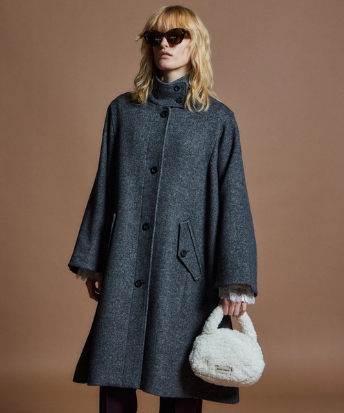 MAISON SPECIAL(メゾンスペシャル)の「【26WINTER PRE-ORDER】Cape Coat/ケープコート(その他アウター・レディース・チャコールグレー/マルチ・FREE)」の13枚目の写真