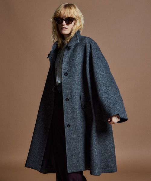 MAISON SPECIAL(メゾンスペシャル)の「【26WINTER PRE-ORDER】Cape Coat/ケープコート(その他アウター・レディース・チャコールグレー/マルチ・FREE)」の14枚目の写真