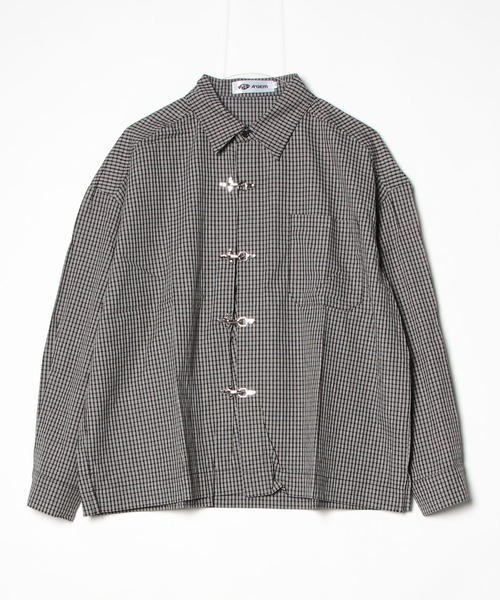 A'gem(エージェム)の「A'GEM/9 × .kom 『A'gem/エージェム』FIREMAN CHECK SHIRT/ファイヤーマンチェックシャツ(シャツ/ブラウス・メンズ・ブラック/ベージュ・M)」の7枚目の写真
