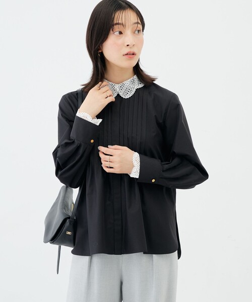 NOLLEY’S(ノーリーズ)の「ウォッシャブルレース襟取り外しブラウス(シャツ/ブラウス・レディース・ブラック/オフホワイト・38)」の18枚目の写真