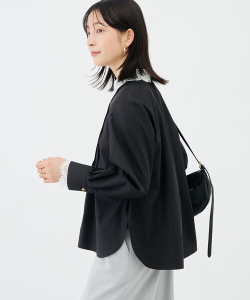 NOLLEY’S(ノーリーズ)の「ウォッシャブルレース襟取り外しブラウス(シャツ/ブラウス・レディース・ブラック/オフホワイト・38)」の20枚目の写真