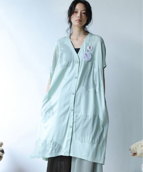 BEDSIDEDRAMA（ベットサイドドラマ）の「SHEER TALES DRESS（ワンピース・レディース・ミント/ブラック・2/1）」の2枚目の写真