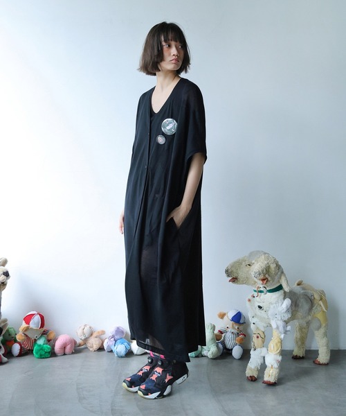 BEDSIDEDRAMA（ベットサイドドラマ）の「SHEER TALES DRESS（ワンピース・レディース・ミント/ブラック・2/1）」の3枚目の写真