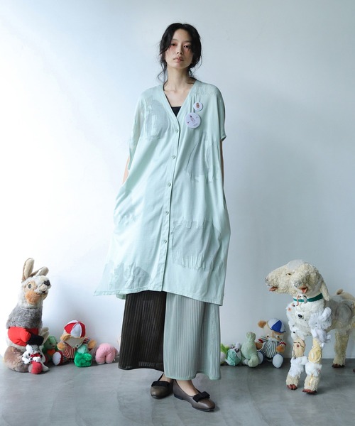 BEDSIDEDRAMA（ベットサイドドラマ）の「SHEER TALES DRESS（ワンピース・レディース・ミント/ブラック・2/1）」の7枚目の写真