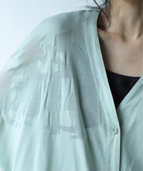 BEDSIDEDRAMA（ベットサイドドラマ）の「SHEER TALES DRESS（ワンピース・レディース・ミント/ブラック・2/1）」の11枚目の写真