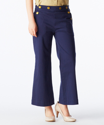 IEDIT | 【股下丈が選べる】ミルブロウズ　ゴールドボタンがアクセントのアンクル丈ワイドマリンパンツ　(その他パンツ)