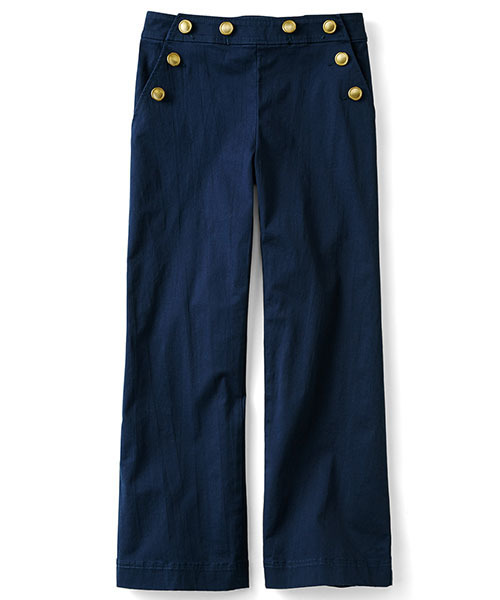 IEDIT（イディット）の「【股下丈が選べる】ミルブロウズ　ゴールドボタンがアクセントのアンクル丈ワイドマリンパンツ　（その他パンツ・レディース・ブラック/ネイビー/ベージュ/ホワイト・7/9/4/2/3/8/6/10/1/5）」の11枚目の写真