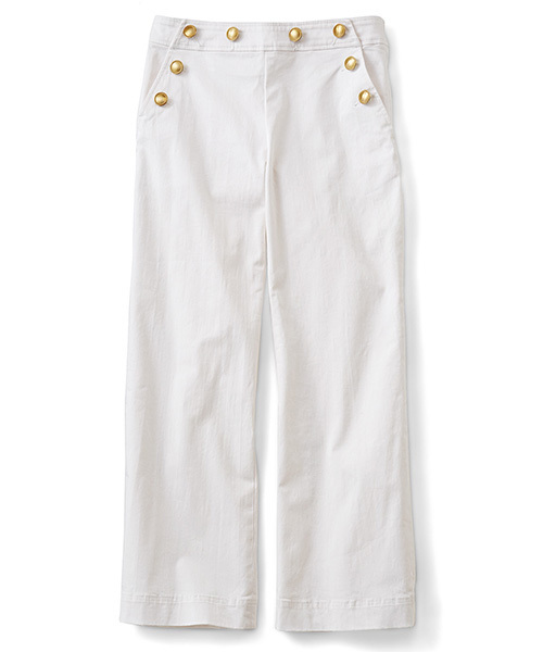 IEDIT（イディット）の「【股下丈が選べる】ミルブロウズ　ゴールドボタンがアクセントのアンクル丈ワイドマリンパンツ　（その他パンツ・レディース・ブラック/ネイビー/ベージュ/ホワイト・7/9/4/2/3/8/6/10/1/5）」の17枚目の写真