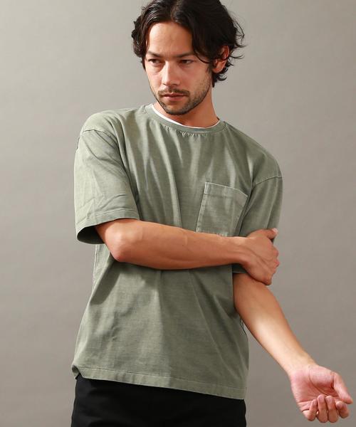 BEAUTY&YOUTH UNITED ARROWS（ビューティーアンドユースユナイテッドアローズ）の「BY ∴ ピグメント フォルム カットソー◆（Tシャツ/カットソー・メンズ・ライトグレー/コバルトブルー/オリーブ/ダークグレー・SMALL/LARGE/X-LARGE/MEDIUM）」の13枚目の写真