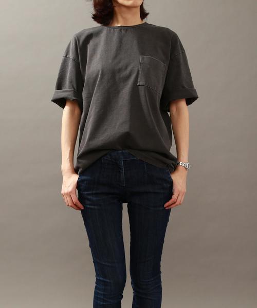 BEAUTY&YOUTH UNITED ARROWS（ビューティーアンドユースユナイテッドアローズ）の「BY ∴ ピグメント フォルム カットソー◆（Tシャツ/カットソー・メンズ・ライトグレー/コバルトブルー/オリーブ/ダークグレー・SMALL/LARGE/X-LARGE/MEDIUM）」の17枚目の写真