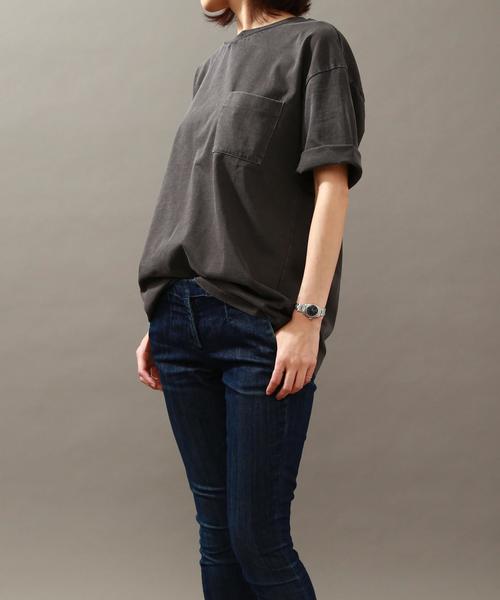 BEAUTY&YOUTH UNITED ARROWS（ビューティーアンドユースユナイテッドアローズ）の「BY ∴ ピグメント フォルム カットソー◆（Tシャツ/カットソー・メンズ・ライトグレー/コバルトブルー/オリーブ/ダークグレー・SMALL/LARGE/X-LARGE/MEDIUM）」の18枚目の写真